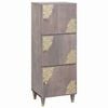 vidaXL Highboard z p&oacute;łką Szary i złoto 40 x 33 x 110 cm Drewno z mango
