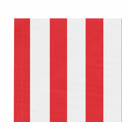 vidaXL Tkanina na wymianę do markizy, czerwono-białe paski, 4x3,5 m