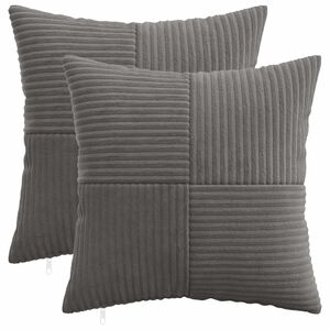 vidaXL Poszewka na poduszkę 2 pcs ALMELO ciemnoszary 30 x 30 cm