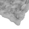 vidaXL Koc z futra sztucznego kr&oacute;lika Szary 240 x 270 cm Poliester