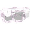 vidaXL 8-cz. zestaw mebli z poduszkami, szary, polirattan i akacja