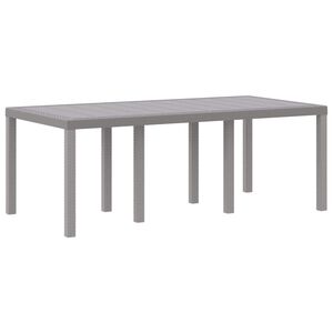 vidaXL St&oacute;ł Ogrodowy Jasnoszary 200 x 100 x 73 cm polirattan