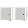 vidaXL Panel dostępu 2 szt. Biały 23 x 23 x 3 cm Stal