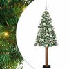 vidaXL Szczupła Choinka Zielony 180 cm PVC i lite drewno sosnowe