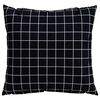 vidaXL Poduszki rozrzucone Kratka 4 pcs Czarna kratka 50 x 50 cm