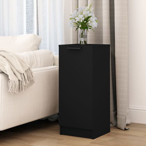 vidaXL Szafka, czarna, 30x30x70 cm, materiał drewnopochodny