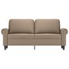 vidaXL 2-osobowa sofa, kolor cappuccino, 140 cm, sztuczna sk&oacute;ra