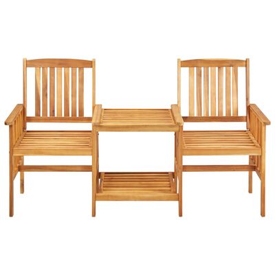 vidaXL Krzesła ogrodowe ze stolikiem, 159x61x92 cm, lita akacja