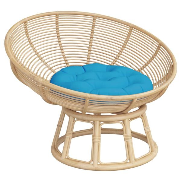 vidaXL Okrągła poduszka, jasnoniebieska, &Oslash; 60 x11 cm, tkanina Oxford