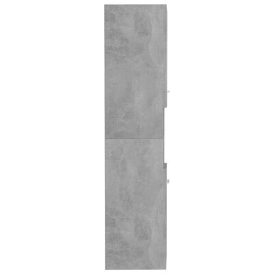 vidaXL Szafka łazienkowa, szarość betonu, 30x30x130 cm, płyta wiórowa