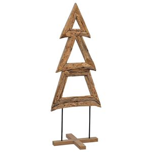 vidaXL Choinka Brązowy 90 cm Lite drewno teakowe