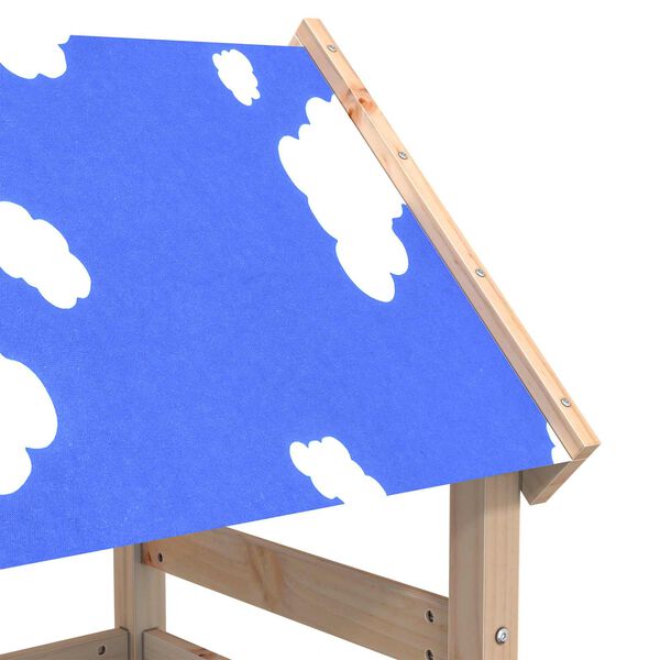 vidaXL Wieża zabaw Brązowy 52,5 x 110,5 x 215 cm Lite drewno sosnowe