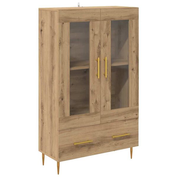 vidaXL Highboard z szufladą Dąb rzemieślniczy 69,5 x 31 x 115 cm