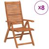 vidaXL Krzesła składane rozkładane 8 szt. 56x72x107 cm lite drewno akacjowe