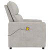 vidaXL Fotel masujący, jasnoszary, obity mikrofibrą