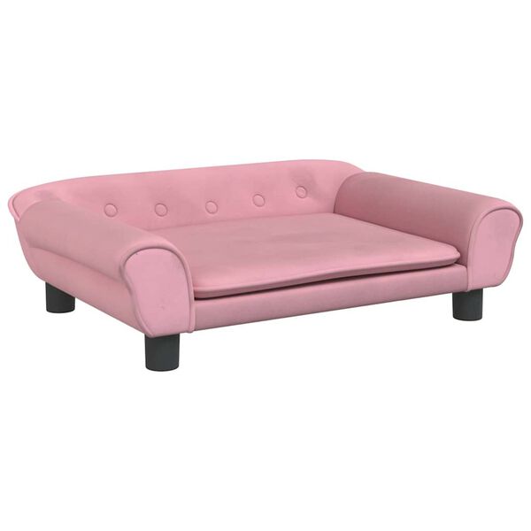 vidaXL Sofa dla dzieci, różowa, 70x45x26 cm, aksamit