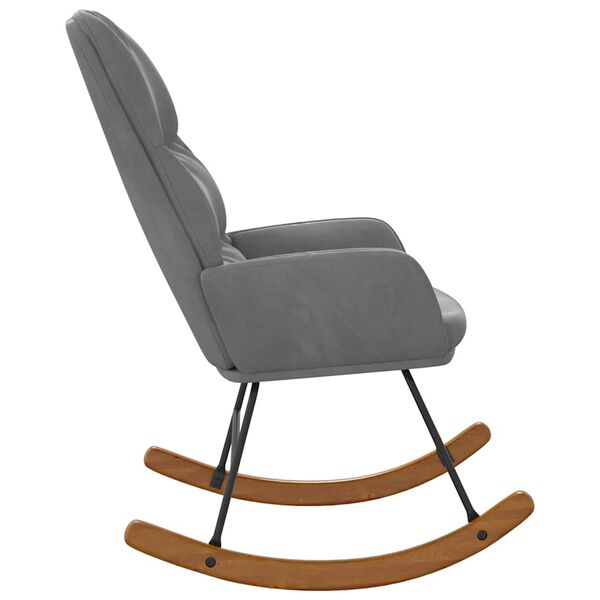 vidaXL Fotel bujany, ciemnoszary, tapicerowany aksamitem