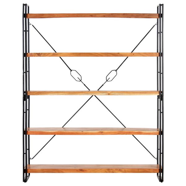 vidaXL 5-poziomowy regał na książki, 140x30x180 cm, drewno akacjowe