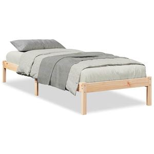 vidaXL Dłuższe ł&oacute;żko bez materaca, 100x220 cm, lite drewno sosnowe