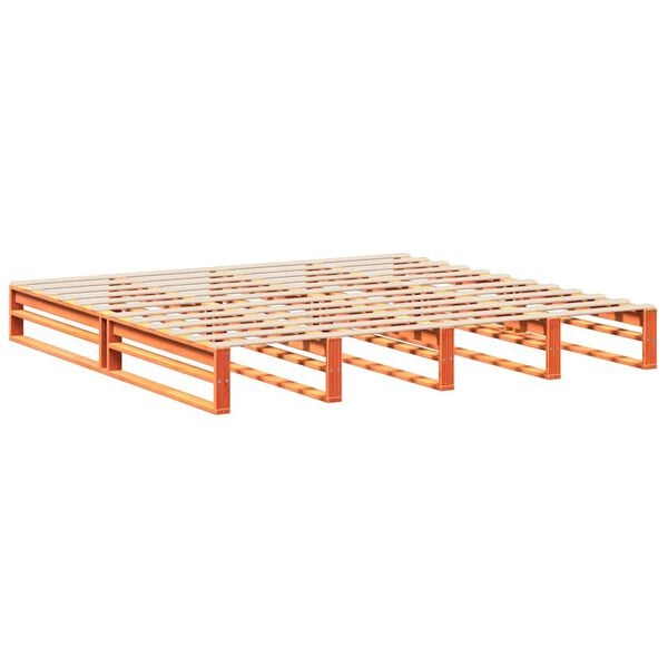 vidaXL Rama ł&oacute;żka bez materaca, woskowy brąz, 180x200 cm, lita sosna