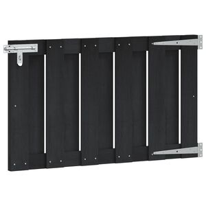 vidaXL Brama ogrodowa 100 x 60 cm WPC i aluminium Czarny