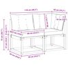 vidaXL Modułowa sofa na zewnątrz z poduszką 2 Sztuka Naturalny