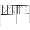 vidaXL Metalowe wymienne wezgłowie, czarne, 150 cm