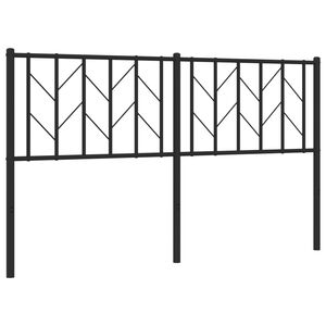 vidaXL Metalowe wymienne wezgłowie, czarne, 150 cm