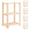 vidaXL Regały z 3 p&oacute;łkami, 5 szt., 60x38x90 cm, sosna, 150 kg