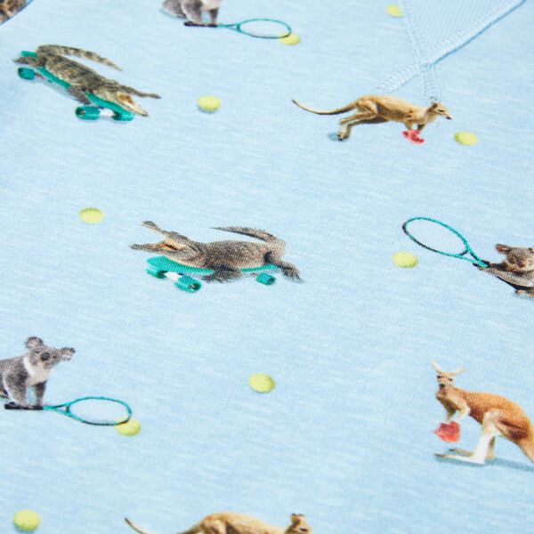 Bluza dziecięca, jasnoniebieski melanż, 116