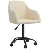 vidaXL Obrotowe krzesła stołowe, 4 szt., kremowe, obite aksamitem