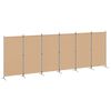 vidaXL Ekspresowy 6-panelowy parawan Beżowy 520 x 180 cm tkanina