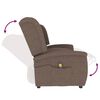 vidaXL Rozkładany fotel masujący, 3-os., kolor taupe, obity tkaniną