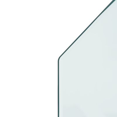 vidaXL Panel kominkowy, szklany, sześciokątny, 120x50 cm