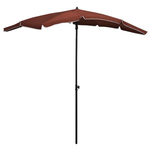 vidaXL Parasol ogrodowy na słupku, 200x130 cm, terakota