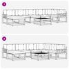 vidaXL Zestaw sof na zewnątrz z poduszką 8 pcs Naturalny i Kremowy