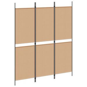vidaXL 5-panelowy parawan Beżowy 250 x 180 cm tkanina