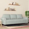 vidaXL Sofa 3-osobowa, jasnoszara, 180 cm, tapicerowana aksamitem