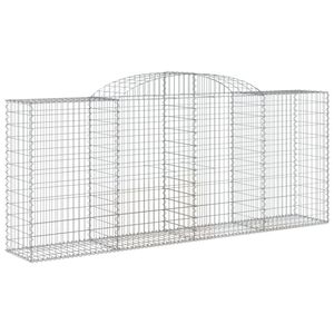 vidaXL Łukowaty kosz gabionowy 300x50x120/140 cm, galwanizowane żelazo