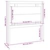 vidaXL Wezgłowie łóżka, czarne, 95,5x4x100 cm, lite drewno sosnowe