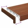 vidaXL Parapet okienny Brązowe Drewno 160 x 25 x 4,5 cm PVC