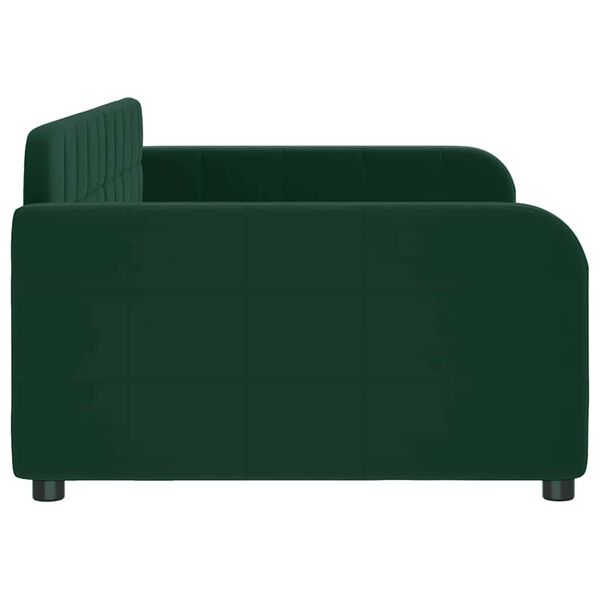 vidaXL Sofa z funkcją spania, ciemnozielona, 100x200 cm, aksamitna