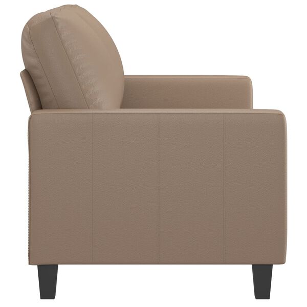 vidaXL 2-osobowa sofa, kolor cappuccino, 120 cm, sztuczna sk&oacute;ra