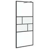 vidaXL Ściana prysznicowa typu walk-in Czarny 90 x 195 x 0,5 cm
