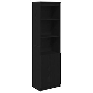 vidaXL Komoda czarna dąb 50x35x180 cm Drewno klejone