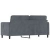 vidaXL Sofa 2-osobowa, ciemnoszary, 140 cm, tapicerowana aksamitem