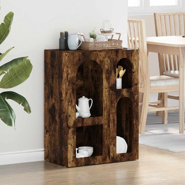 vidaXL Bufet Dąb wędzony 59 x 35 x 80.5 cm Materiał drewnopochodny
