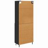 vidaXL Highboard z szufladą Czarny Dąb 69,5 x 34 x 180 cm