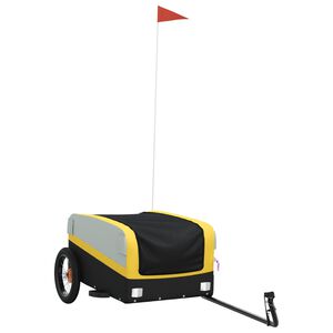 vidaXL Przyczepka rowerowa, czarno-ż&oacute;łta, 30 kg, żelazo