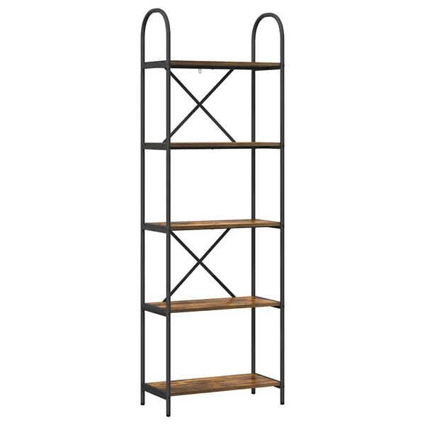 vidaXL P&oacute;łka na książki Dąb wędzony 60 x 30 x 183 cm